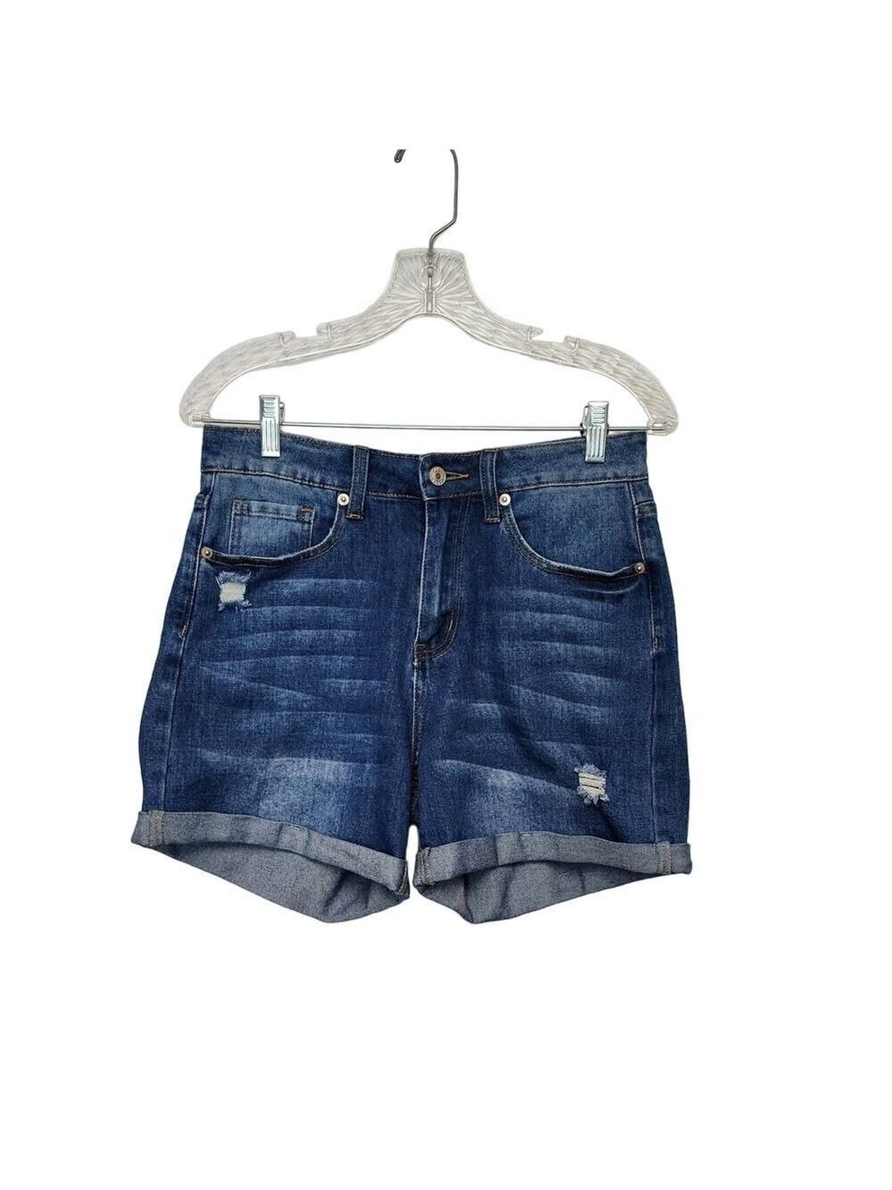 Women's Jeans Distressed Cuff Hem Shorts Jeans. Size Small